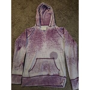 Billabong Hoodie Sweatshirt Size Large Purple Pullover Casual Women's Y2K